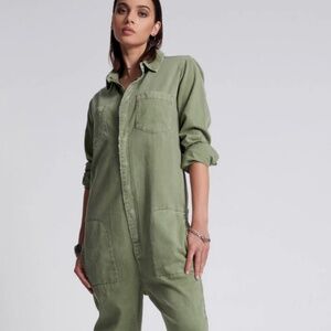One Teaspoon SUPER KHAKI PARADISE UTILITY JUMPSUIT KHAKI